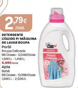 Intermarché Detergente líquido p/ máquina de lavar roupa PorSi promoção