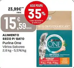 Intermarché Alimento seco p/gato Purina One Vários Sabores promoção