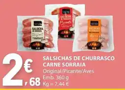 E.Leclerc Salsichas de churrasco carne sorraia promoção