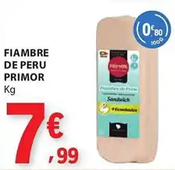 E.Leclerc Fiambre de peru primor promoção