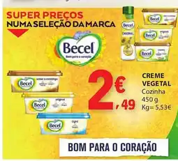 E.Leclerc Creme vegetal cozinha Becel promoção