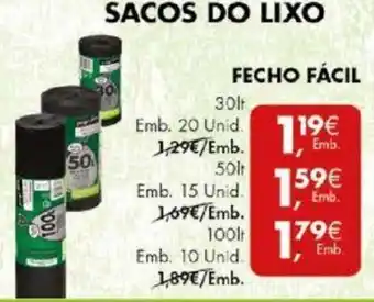 Pingo Doce Sacos do Lixo Fecho Fácil 30lt promoção