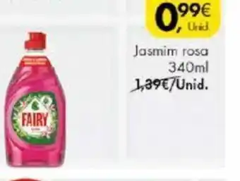 Pingo Doce Detergente Concentrado Manual P/Loiça Fairy Jasmin Rosa 340ml promoção