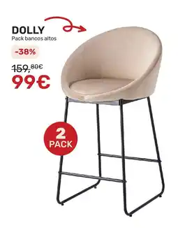 Homy Casa DOLLY Pack bancos altos promoção