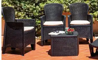Pingo Doce Conjunto Tree Antracite Conj.2 Cadeiras Individuais com Almofada + 1 Mesa promoção
