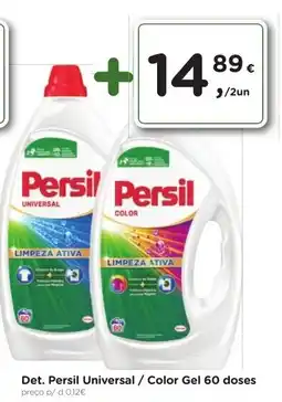 Aqui é fresco Det. Persil Universal / Color Gel 60 doses promoção