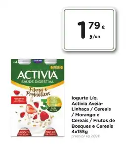 Aqui é fresco logurte Líq. Activia Aveia promoção