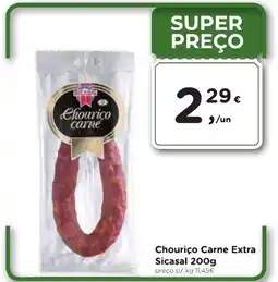 Aqui é fresco Chouriço Carne Extra Sicasal promoção