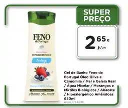 Aqui é fresco Gel de Banho Feno de Portugal promoção