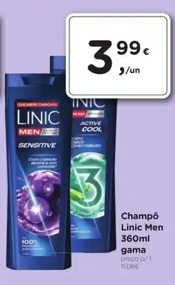Aqui é fresco Champô Linic Men gama promoção