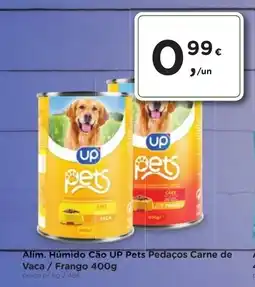 Aqui é fresco Alim. Húmido Cão UP Pets Pedaços Carne de Vaca / Frango promoção