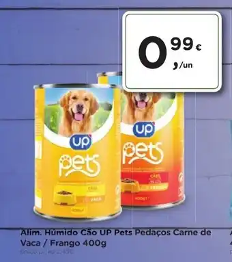 Aqui é fresco Alim. Húmido Cão UP Pets Pedaços Carne de Vaca / Frango promoção