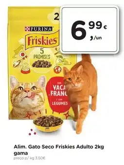 Aqui é fresco Alim. Gato Seco Friskies Adulto gama promoção