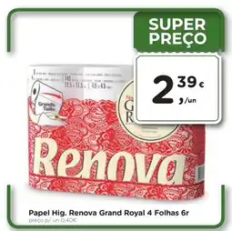 Aqui é fresco Papel Hig. Renova Grand Royal 4 Folhas 6r promoção