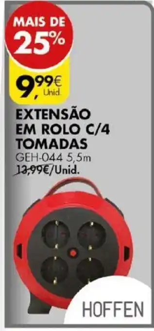 Extensão em ROlo C/4 Tomadas 5,5m