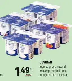 Coviran COVIRAN logurte grego natural, morango, stracciatella ou açucarado promoção