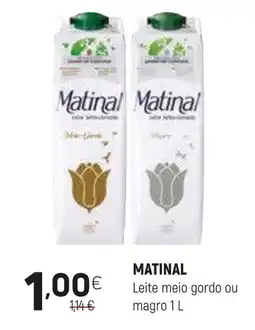 Coviran MATINAL Leite meio gordo ou magro promoção