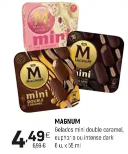 Coviran MAGNUM Gelados mini double caramel, euphoria ou intense dark promoção