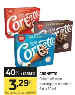 Coviran CORNETTO Gelado clássico, morango ou chocolate promoção