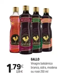 Coviran GALLO Vinagre balsâmico branco, sidra, modena ou rosé promoção