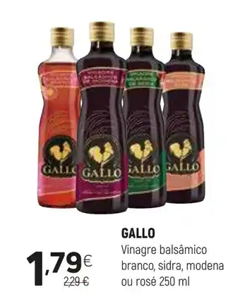 Coviran GALLO Vinagre balsâmico branco, sidra, modena ou rosé promoção