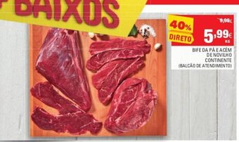 Continente Bife da Pá e Acém de Novilho Continente promoção