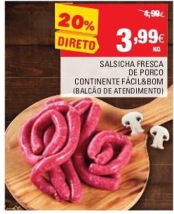 Continente Salsicha Fresca de Porco Continente Fácil & Bom promoção
