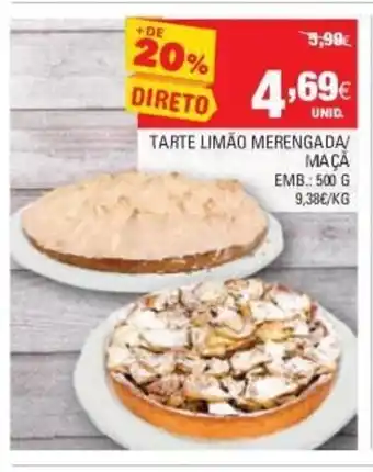 Continente Tarte Limão Merengada/ Maçã 500g promoção