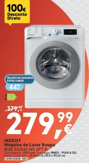 Worten INDESIT Máquina Lavar Roupa promoção