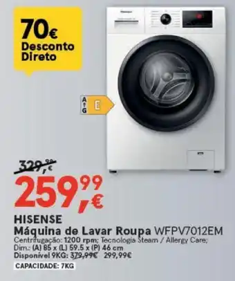 Worten HISENSE Máquina de Lavar Roupa WFPV7012EM promoção