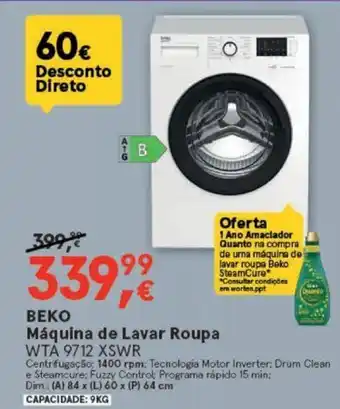 Worten BEKO Máquina de Lavar Roupa WTA 9712 XSWR promoção