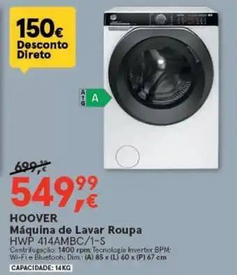 Worten HOOVER Máquina de Lavar Roupa HWP 414AMBC/1-S promoção