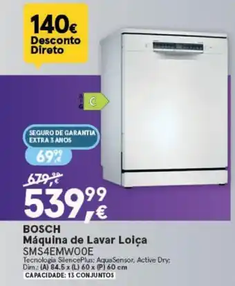 BOSCH Máquina Lavar Loiça SMS4EMW00E