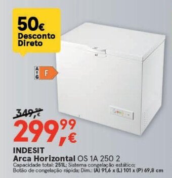 Worten INDESIT Arca Horizontal OS 1A 250 2 promoção