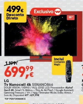 LG Tv Nanocell 4K 55NANO866