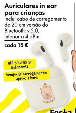 TEDi Auriculares in ear para crianças promoção