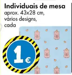 TEDi Individuais de mesa promoção