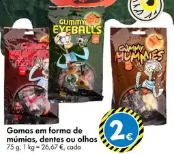 TEDi Gomas em forma de múmias, dentes ou olhos promoção