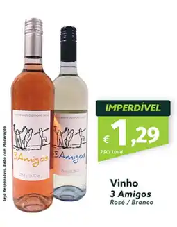 Roque Supermercados Vinho 3 Amigos promoção