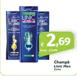 Roque Supermercados Champô Linic Men Gama promoção
