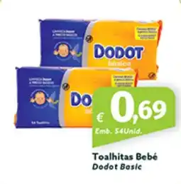 Roque Supermercados Toalhitas Bebé Dodot Basic promoção