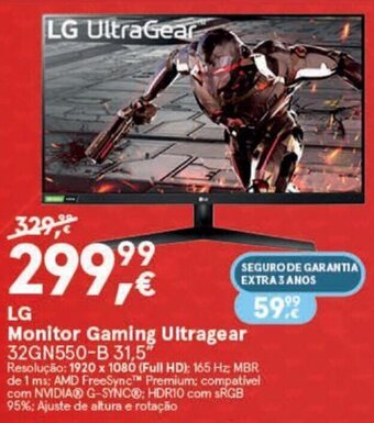 Worten LG Monitor Gaming Ultragear promoção