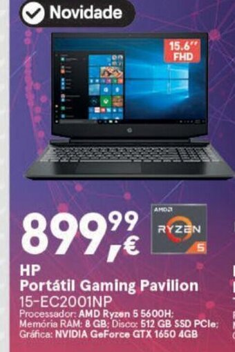 Worten HP Portátil Gaming Pavilion 15-EC2001NP promoção