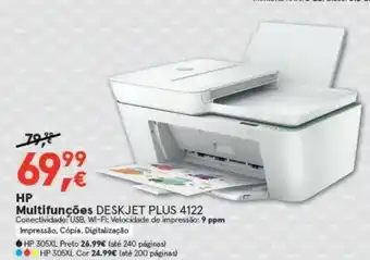 Worten HP Multifunções DESK JET PLUS 4122 promoção