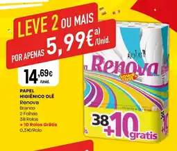 Intermarché Papel higiénico ole Renova promoção