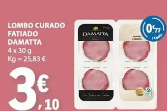 E.Leclerc Lombo curado fatiado damatta promoção