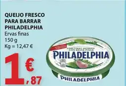 E.Leclerc Queijo fresco para barrar philadelphia promoção