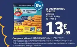 E.Leclerc 50 douradinhos de peixe iglo promoção