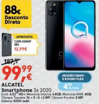 Worten ALCATEL Smartphone 3X 2020 promoção