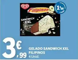 E.Leclerc Gelado sandwich xxl filipinos promoção